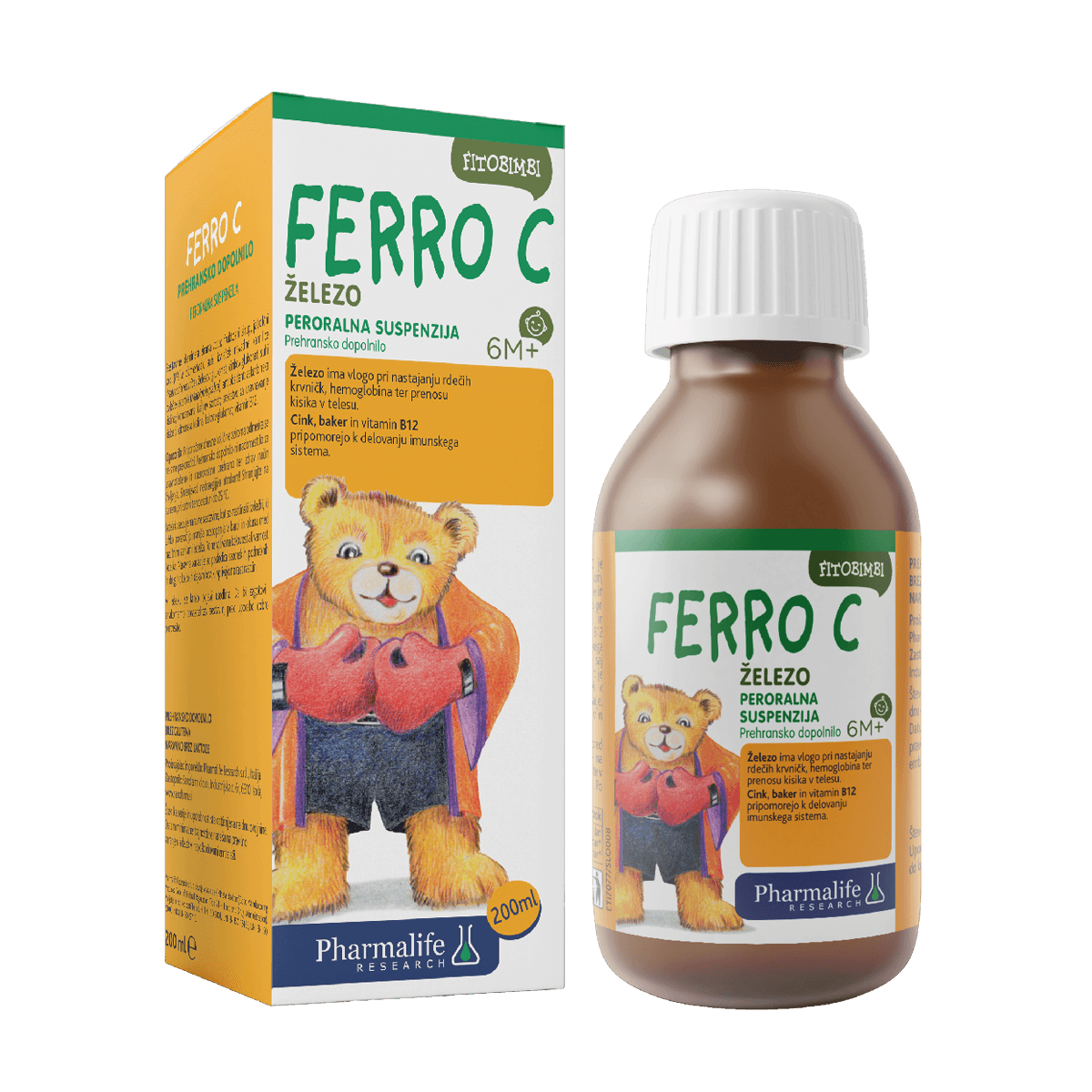 Fitobimbi FERRO C suspenzija železo izdelek za otroke