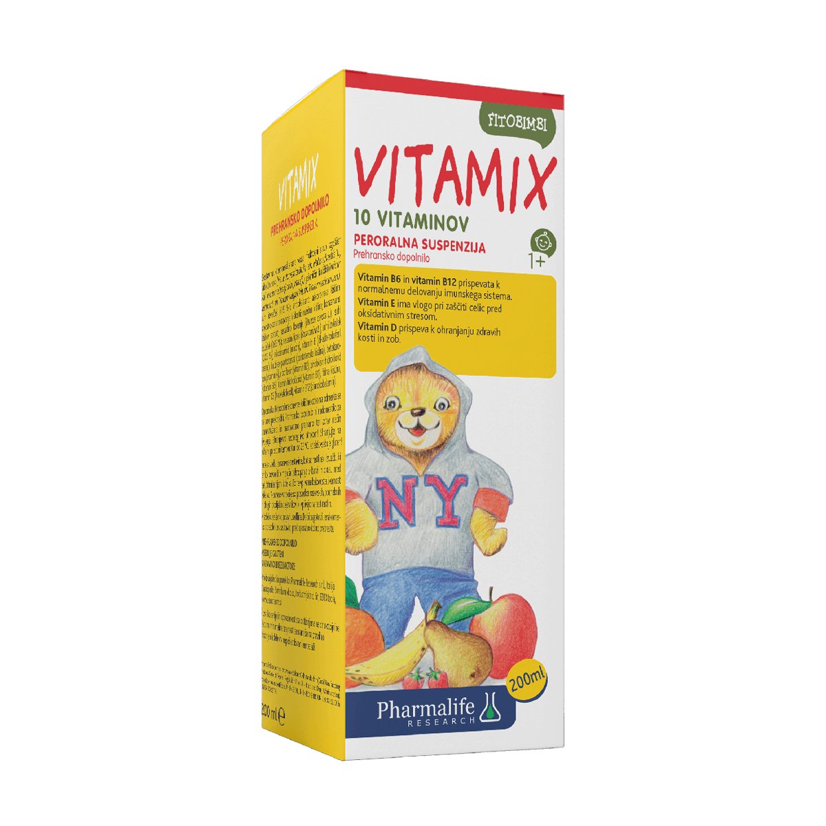 Fitobimbi VITAMIX suspenzija obogatena z vitamini za otroke embalaža