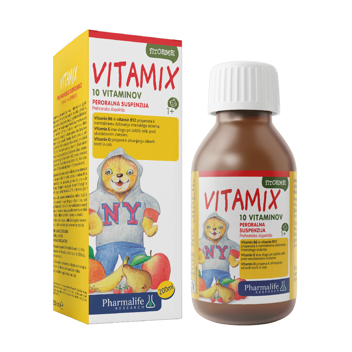 Fitobimbi VITAMIX suspenzija obogatena z vitamini za otroke izdelek