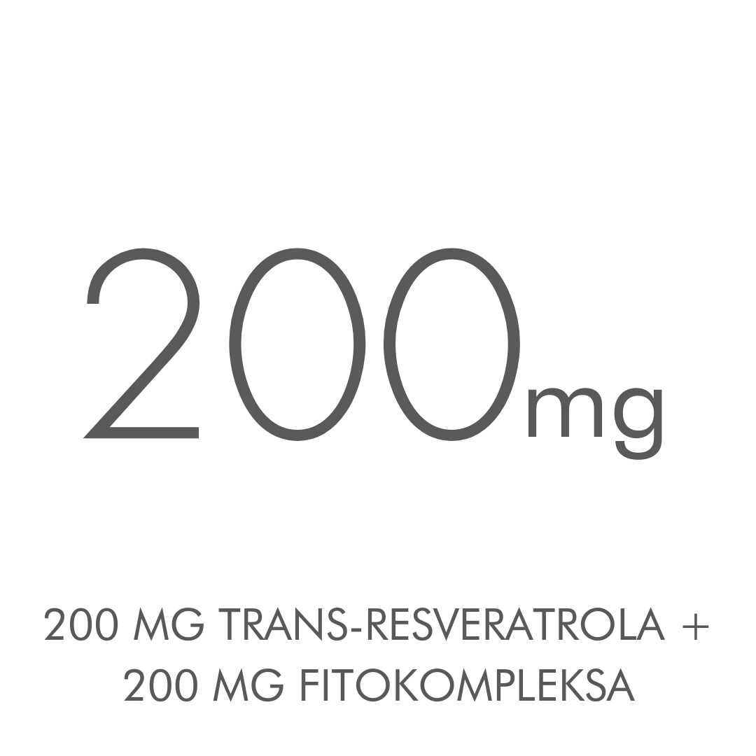 200 mg trans-resveratrola + 200 mg fitokompleksa