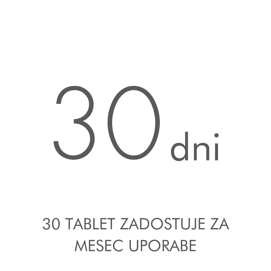 30 tablet zadostuje za mesec uporabe