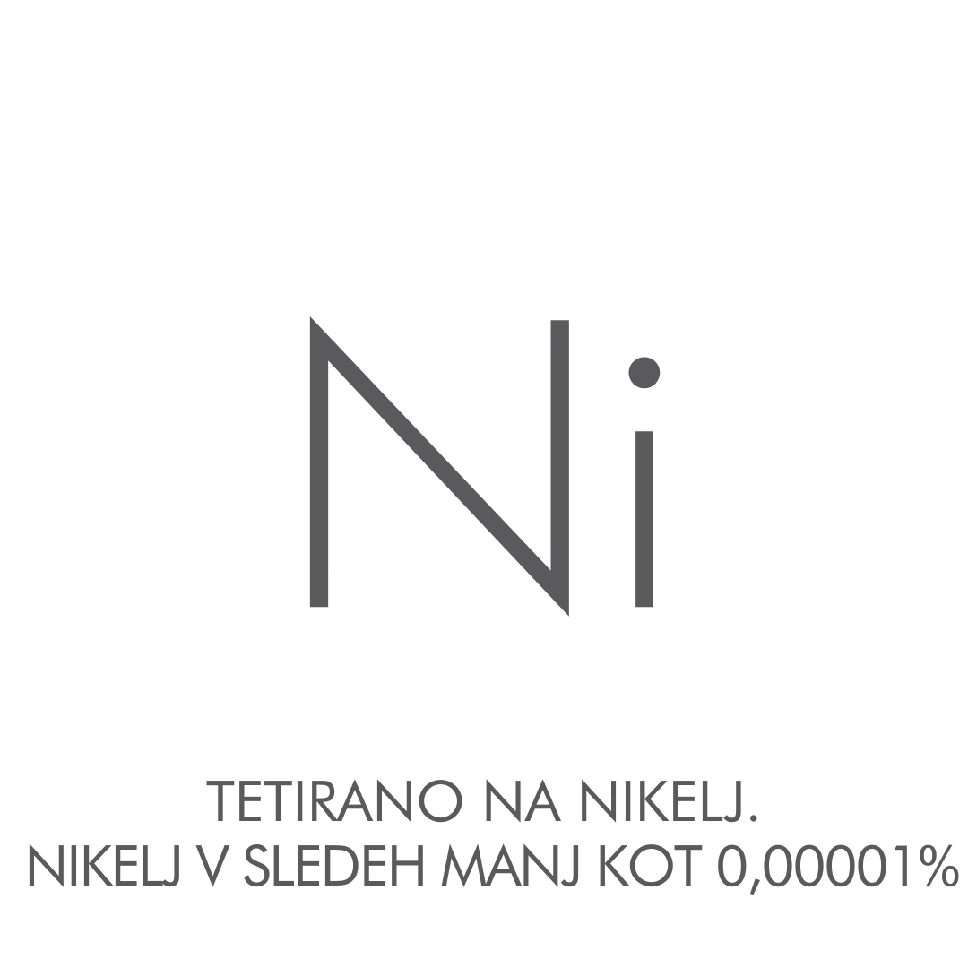 Nikelj v sledeh manj kot 0,00001%.