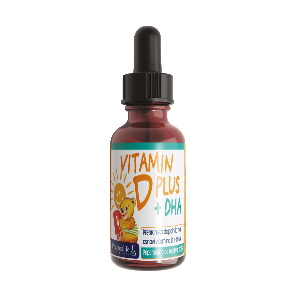 Fitobimbi Vitamin D Plus + DHA_kapljice za rast in razvoj od rojstva dalje_flaška_ 1200x1200_jun2026